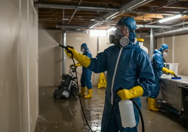 Basement Sanitization and Antimicrobial Treatment process in Shingle Springs, CA