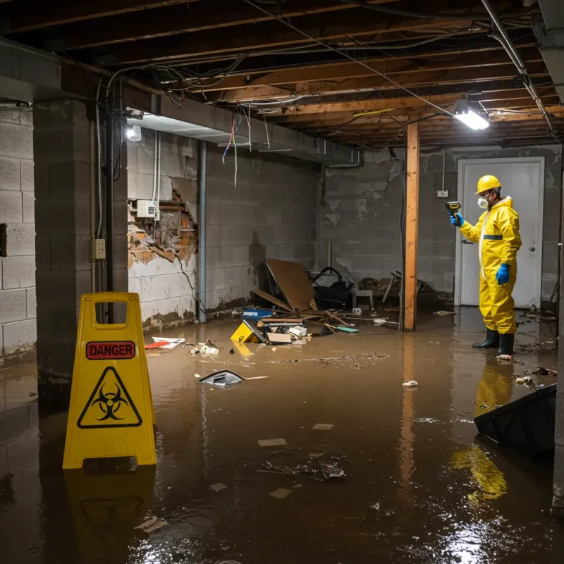 Flooded Basement Electrical Hazard in Shingle Springs, CA Property