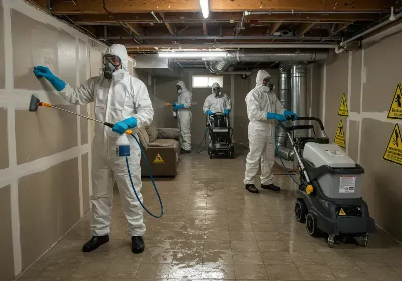 Basement Moisture Removal and Structural Drying process in Shingle Springs, CA